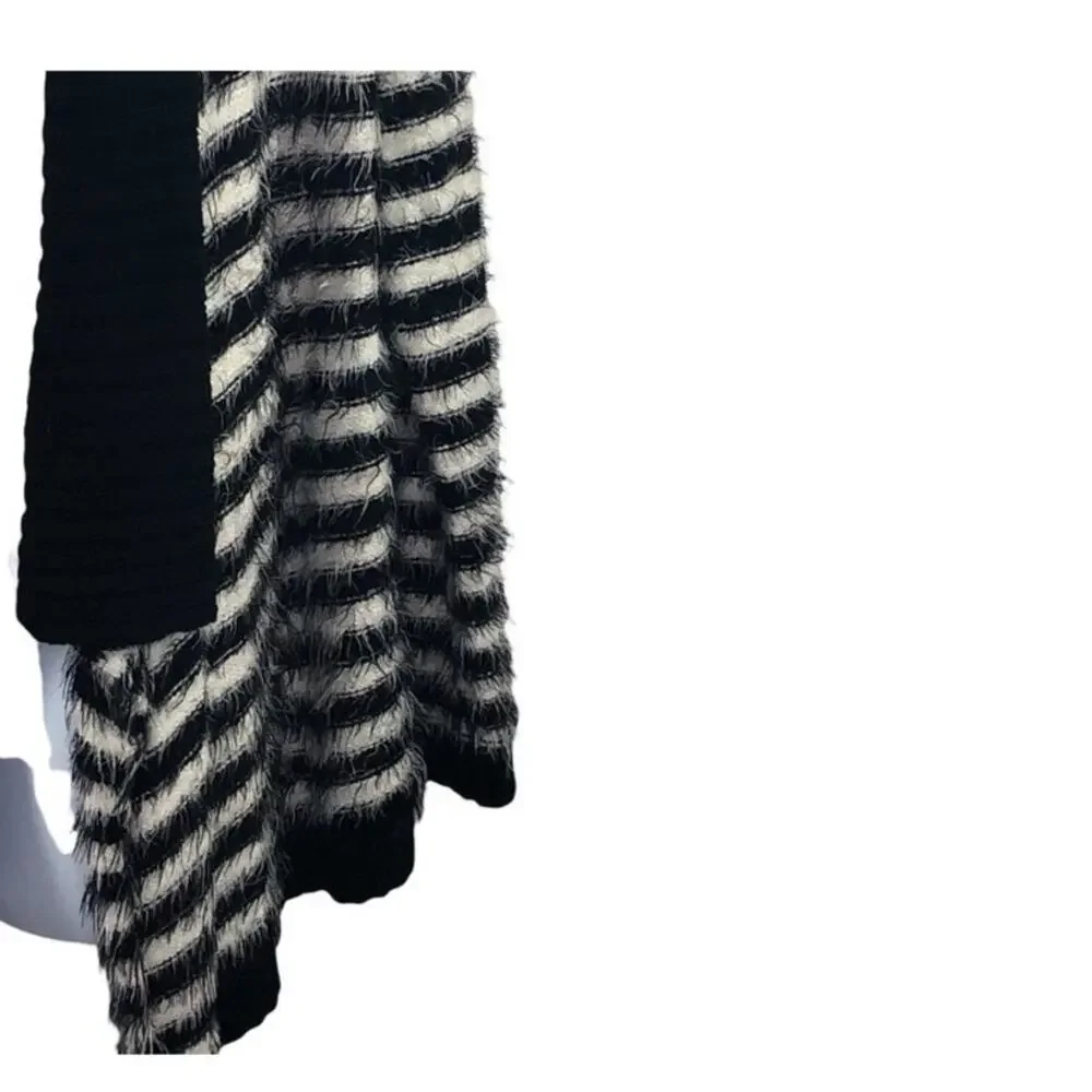 Anthropologie Pleione Eyelash Striped Cardigan NWT Large Open Front